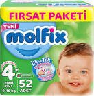 Molfix Bebek Bezi 4+ Numara 52'li