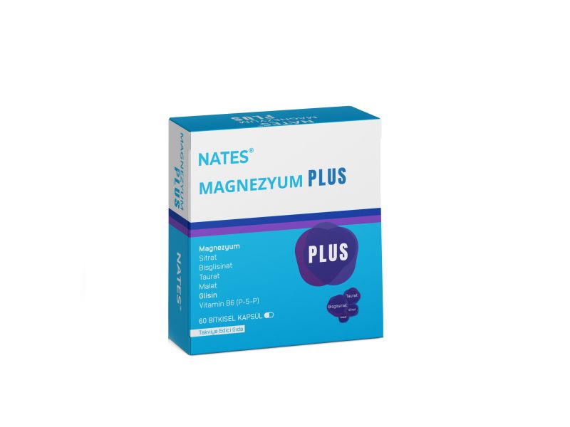 Nates Magnezyum Plus 60 Kapsül