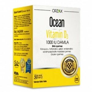 (KUTU HASARLI) Ocean Vitamin D3 Damla 1000 IU 50ml