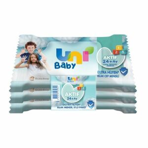 Uni Baby Aktif Islak Cep Mendili 24+ Ay 3x15 Adet