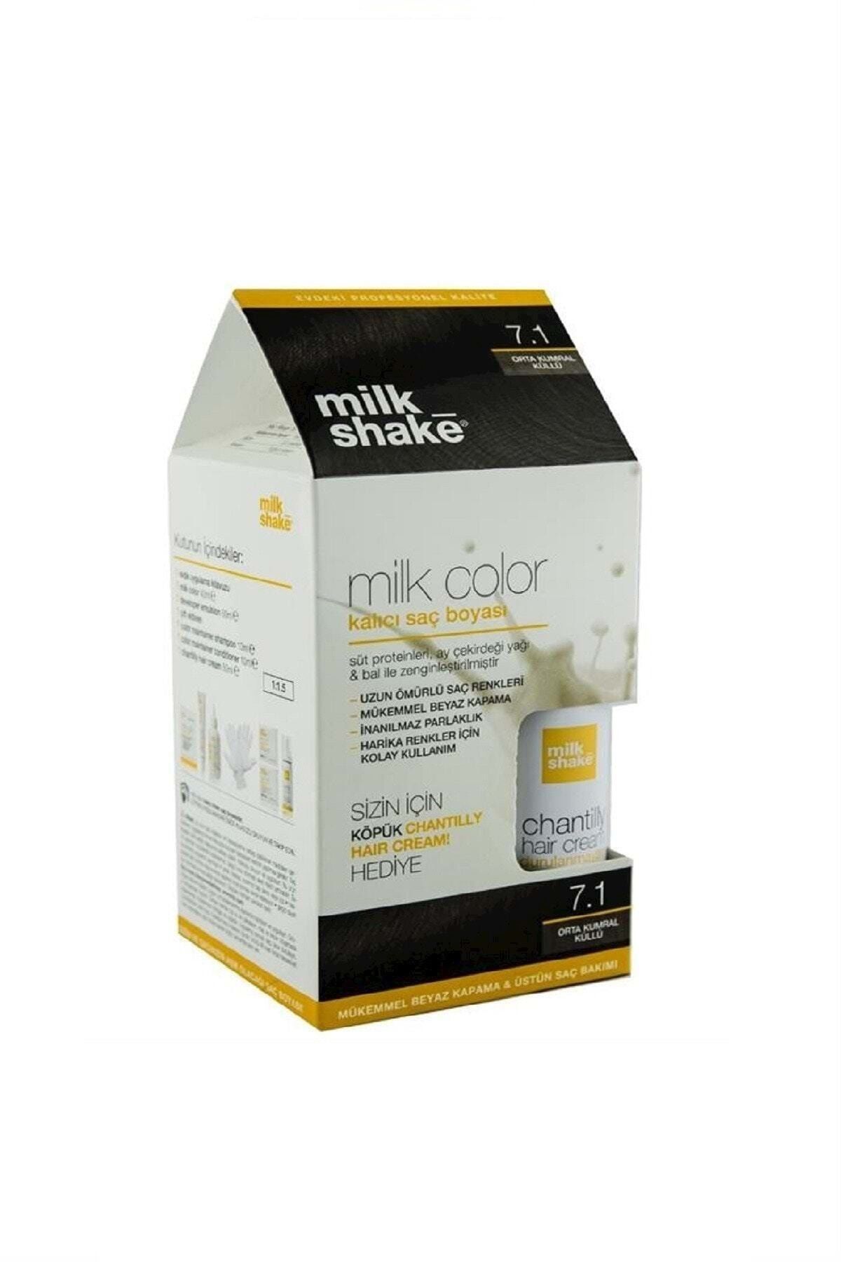 Milk Shake Saç Boyası No: 7,1 Orta Kumral Küllü + Saç Köpüğü 50 ml Hediyeli
