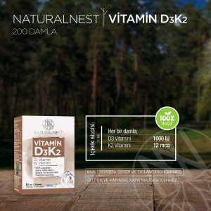 Natural Nest Vitamin D3 K2 Damla 10 Ml Takviye Edici Gıda
