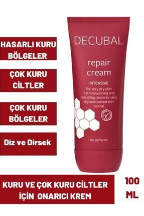 Decubal Çok Kuru ve Hasarlı Ciltler İçin Ekstra Besleyici Onarıcı Krem 100 ml