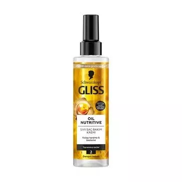 Gliss Oil Nutritive Sıvı Saç Bakım Kremi Kolay Tarama & Besleme 200 ml